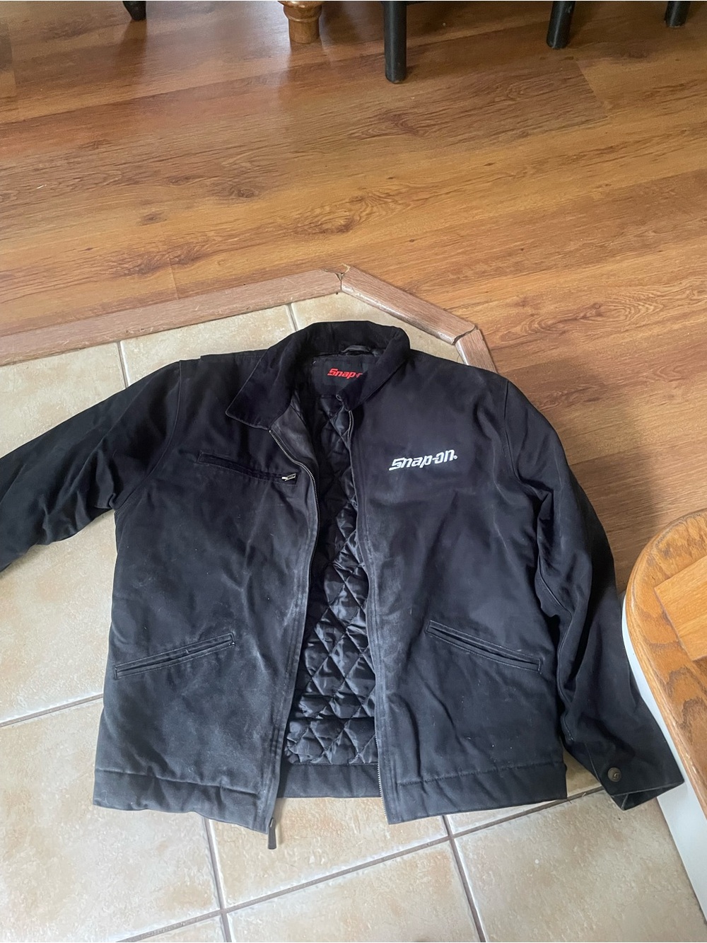 Snap on tools black Quilted-Lined Detroit style Work Jacket